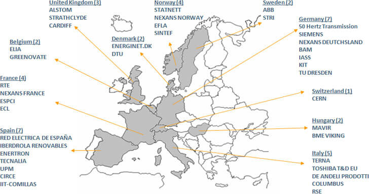Mapa de actuación de Best Paths, imagen de Red Eléctrica de España