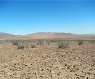 Imagen del emplazamiento en el desierto de Atacama donde será instalada la planta fotovoltaica El Romero Solar.