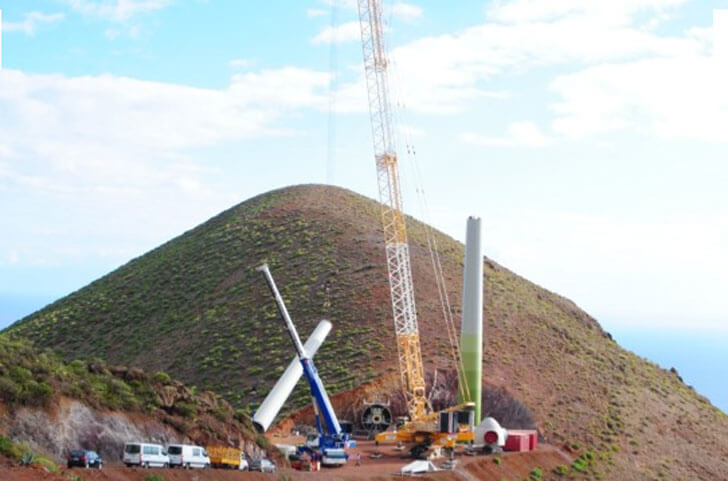 Parque eólico. Gorona del Viento.
