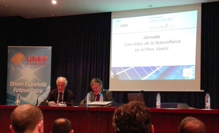 Jornada de la UNEF sobre el sector fotovoltaico en Euskadi.