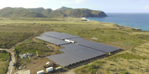 Suministro de corriente sostenible en la isla de San Eustaquio
