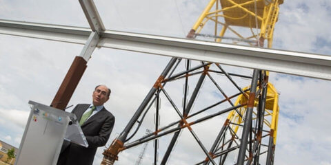 Navantia construye material para un parque eólico marino de Iberdrola