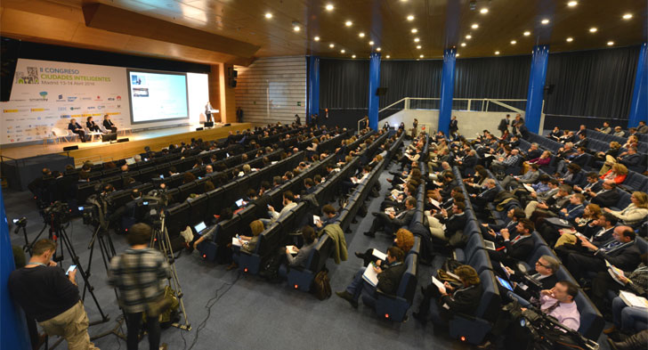 Auditorio durante la celebración del II Congreso Ciudades Inteligentes