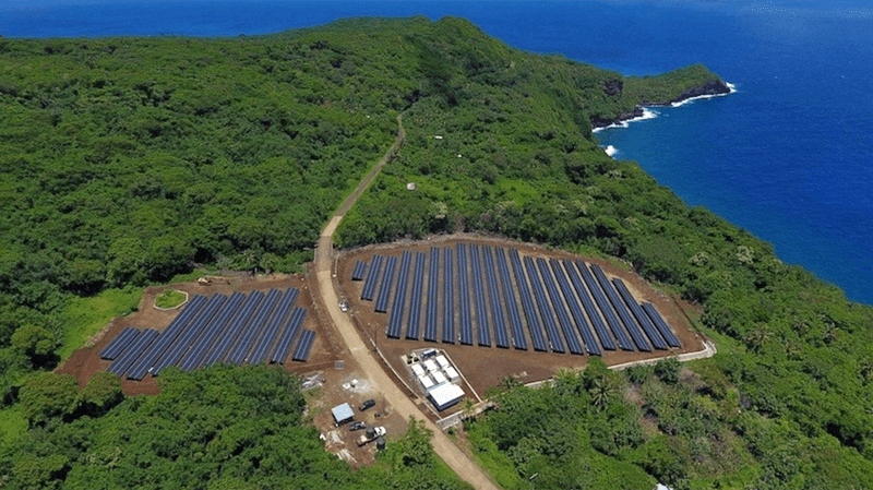 Paneles fotovoltacios de SolarCity instalados en isla de Ta'u