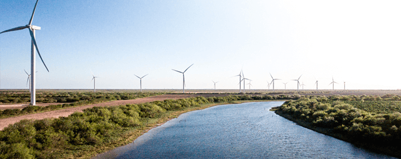 Parque eólico 'San Román' de Acciona Energía, ubicado en Texas (Estados Unidos).