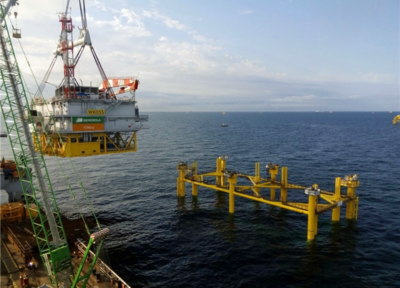 Instalación de la subestación en Wikinger