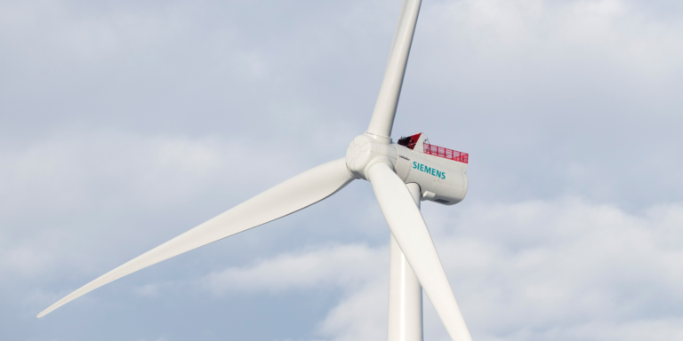 Una de las turbinas de Siemens que serán instaladas en el proyecto eólico offshore Rentel de Bélgica.