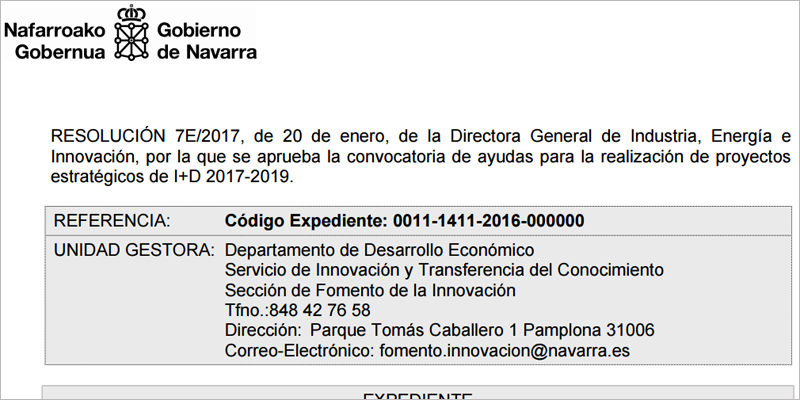 Resolución del Gobierno de Navarra de la convocatoria de ayudas para proyectos de almacenamiento de renovables.
