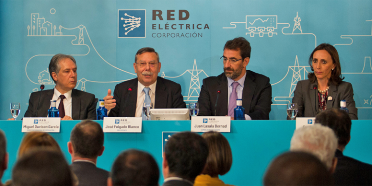 Rueda de prensa tras la última Junta General de Accionistas en abril de 2016. Para este año, el Consejo de Administración de Red Eléctrica ha propuesto a Alberto Carbajo como consejero independiente.