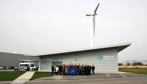 Visita de representantes del proyecto europeo Inkrease a las instalaciones de la iniciativa LIFE Factory Microgrid en la fábrica de Jofemar (Navarra), en la que participa el CENER.