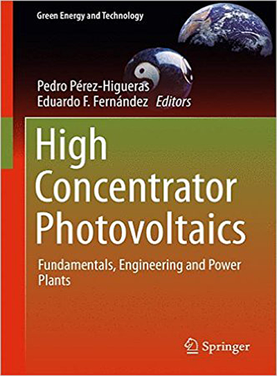 Portada del libro sobre la tecnología fotovoltaica de alta concentración, cuyos autores son investigadores del Grupo IDEA de la Universidad de Jaén.