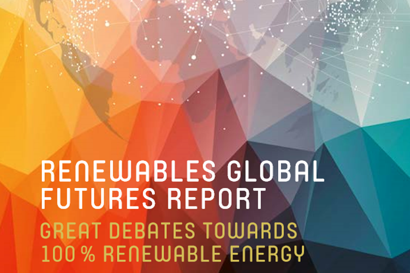 Portada del Informe REN21 sobre la viabilidad de un modelo energético 100% renovable. 
