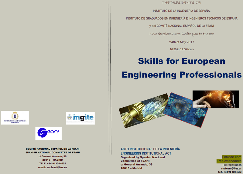 El 24 de mayo se celebrará la jornada "Skills for European Engineering Professionals". 