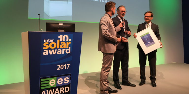 Solarwatt ha obtenido el premio "ees Award 2017" por su nueva batería MyReserve Matrix.