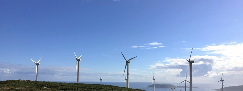 Parque eólico Malpica, La Coruña. 