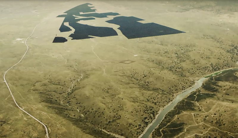 Vista aérea de la zona en la que se construirá la planta fotovoltaica Talasol. 