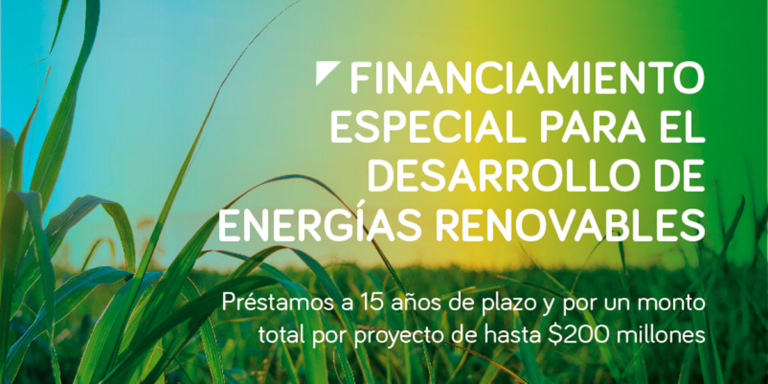 El BICE otorgará préstamos por USD 200 millones a empresas que tengan proyectos de energías renovables adjudicados a través del Programa RenovAR. 