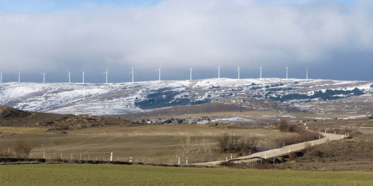 Parque eólico de Cetasa en Soria.