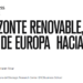 Un horizonte renovable, el reto de Europa hacia el 2020,
