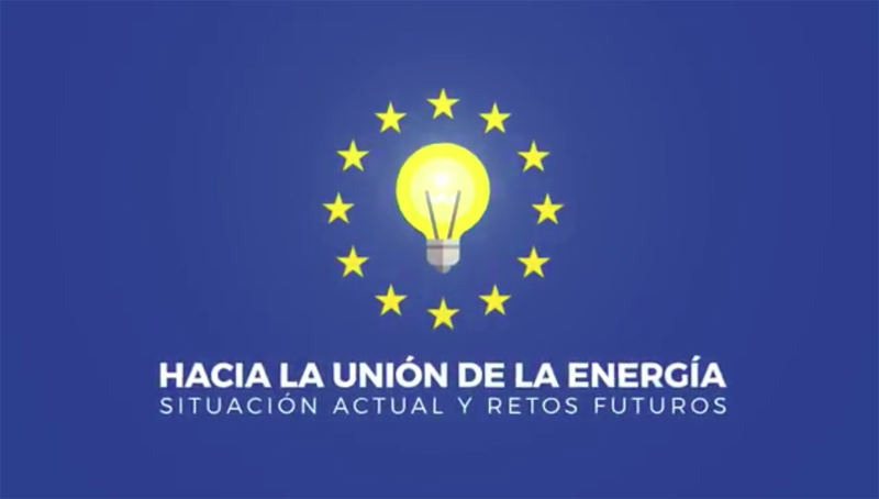 Anuncio del debate online de Fundación f2e "Hacia la Unión de la Energía.". 