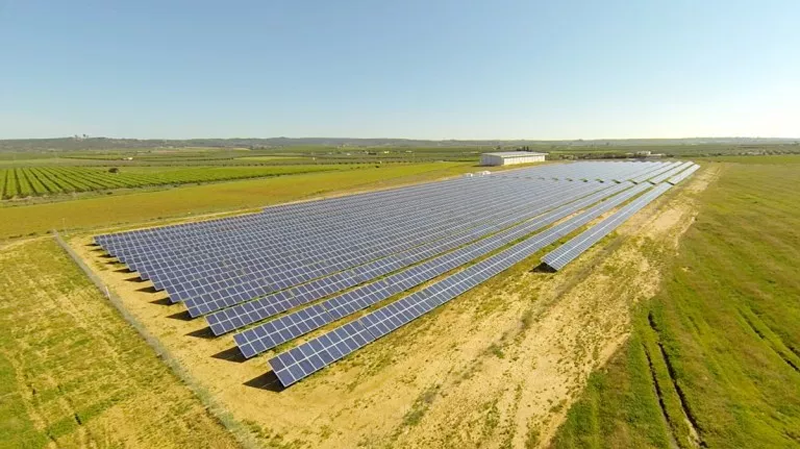 Parque fotovoltaico de cooperativa en Alcolea del Río, Sevilla. 