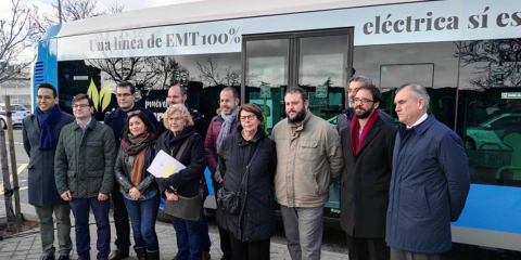 Madrid estrena la primera línea de autobuses 100% Eléctricos con carga por inducción