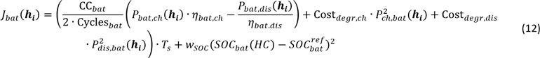 Fórmula 12 de la comunicación "Gestión resiliente a fallos de microrredes interconectadas basada en control predictivo híbrido, distribuido y estocástico", presentada al IV Congreso Smart Grids 2017.