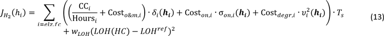 Fórmula 13 de la comunicación "Gestión resiliente a fallos de microrredes interconectadas basada en control predictivo híbrido, distribuido y estocástico", presentada al IV Congreso Smart Grids 2017.