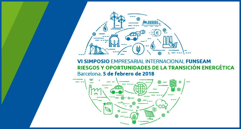 Anuncio del VI Simposio Empresarial Internacioal FUSEAM, Barcelona, 5 de febrero de 2018.