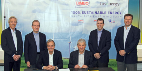 Grupo Bimbo firma un acuerdo con Invenergy para ser 100% renovable en sus operaciones en Estados Unidos