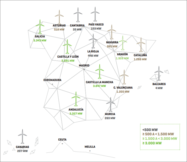 Mapa Ree El informe REE 2017 confirma el protagonismo de la energía eólica en el ...