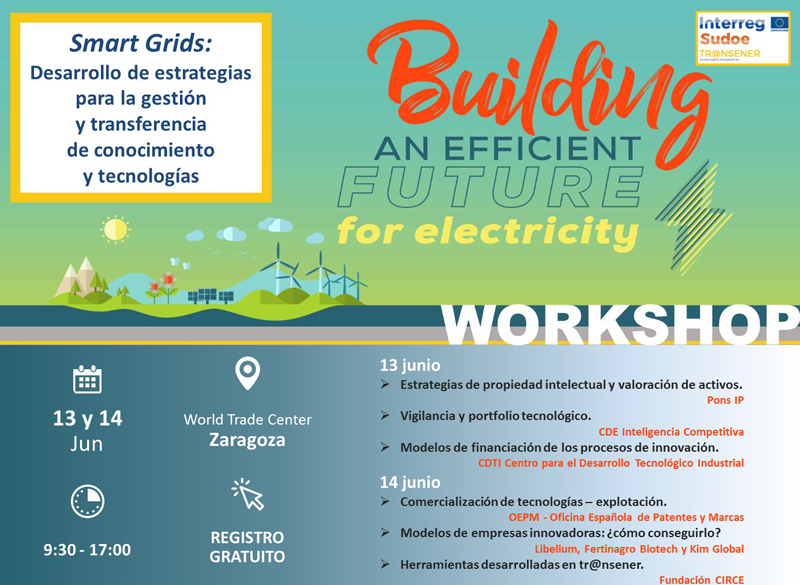 El workshop "Smart Grids: Desarrollo de estrategias para la gestión y transferencia de conocimiento y tecnologías" es gratuito y tendrá lugar los días 13 y 14 de junio.