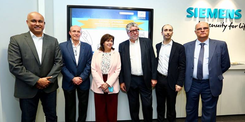 Acto de inauguración del Centro de Aplicaciones Mindsphere de Siemens en Barcelona, donde quiere crear un ecosistema de cocreación de soluciones digitales para el sector de la energía.