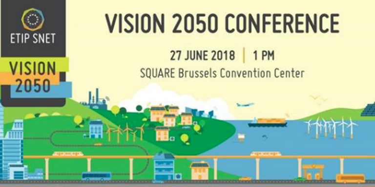 Cartel del evento en Bruselas Vision 2050