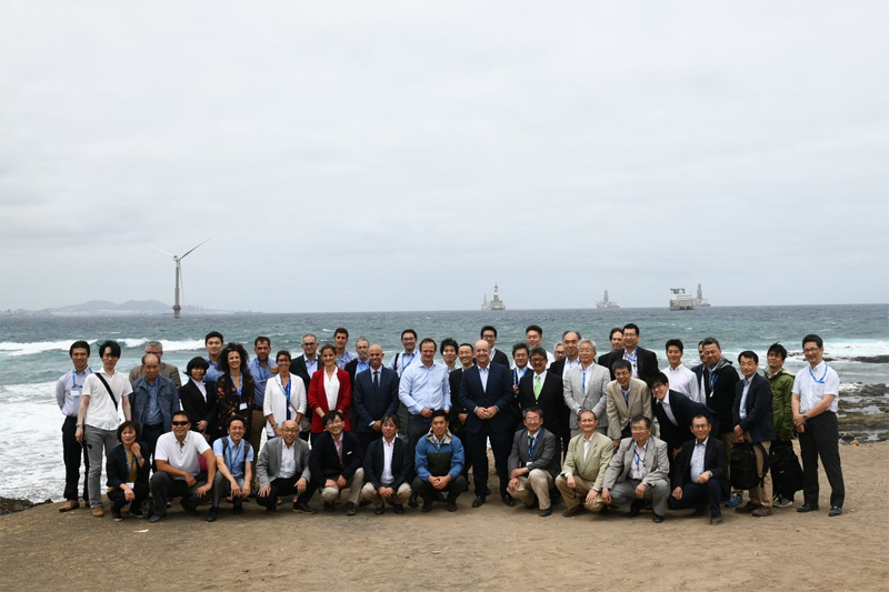 Representantes de empresas japonesas que han visitado Canarias para interesarse por los avances de las islas en materia de energía eólica. 