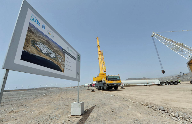Construcción de los parques eólicos de Areté y La Roca, en Tenerife