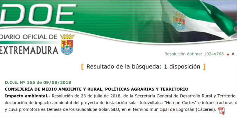 Publicación Diario Oficial de la Junta de Extremadura