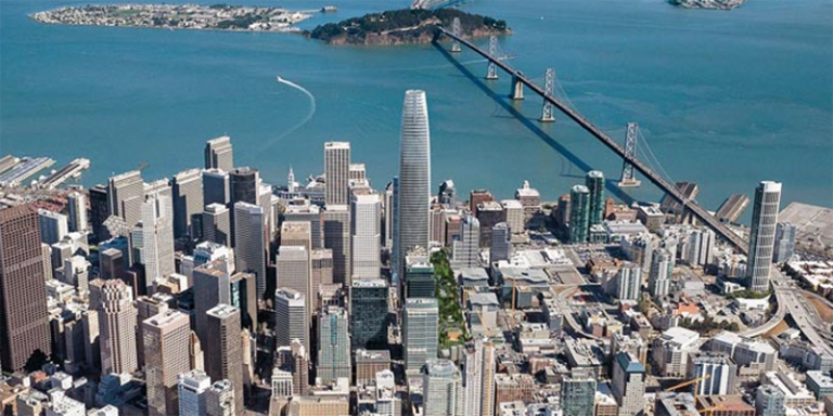Bahía de San Francisco donde se puede apreciar la Salesforce Tower.