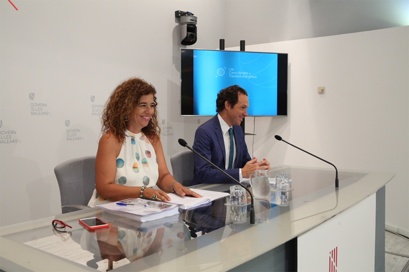 Rueda de prensa de presentación del proyecto de ley de cambio climático y tansición energética de Islas Baleares. 