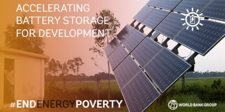 Anuncio del programa de aceleración del almacenamiento energético en países en desarrollo del Banco Mundial.