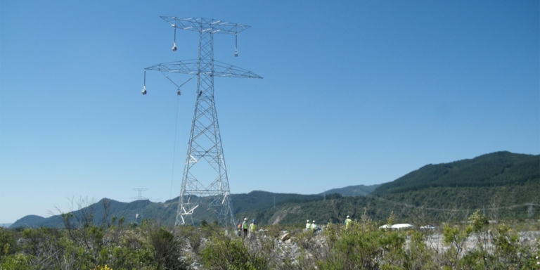 Transmisión de electricidad.