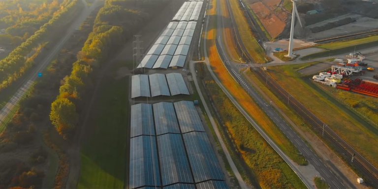 Megaplanta fotovoltaica Scaldia en Países Bajos.