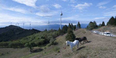 Costa Rica alcanza la mayor generación eólica de su historia y supera el 98% de renovables en el mix eléctrico