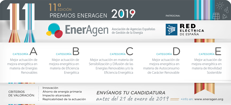 Anuncio de la convocatoria de los Premios EnerAgen 2019.