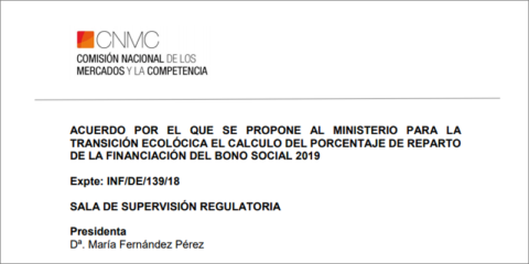 La CNMC calcula la aportación de las empresas para financiar el bono social eléctrico de 2019