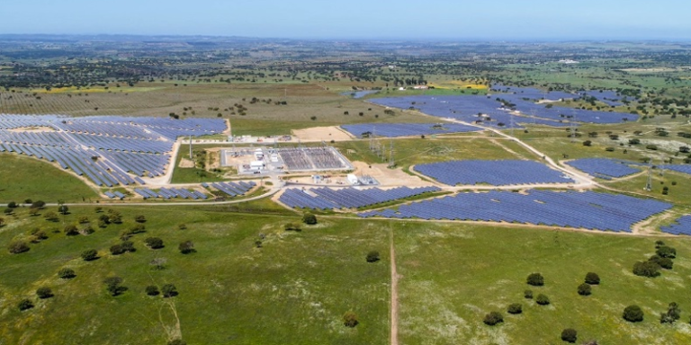 Parque fotovoltaico en Portugal.