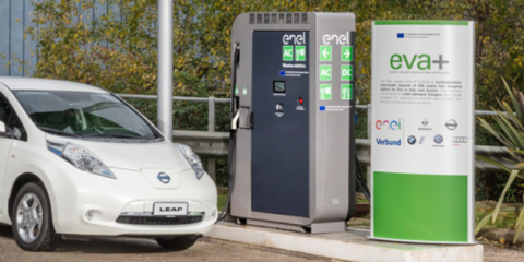 El proyecto europeo EVA+ ya ha puesto en marcha 130 estaciones de recarga rápida en autopistas de Italia y Austria