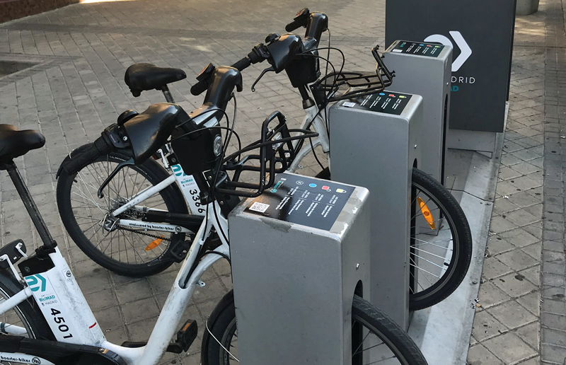 Bicicletas de BiciMAD en Madrid