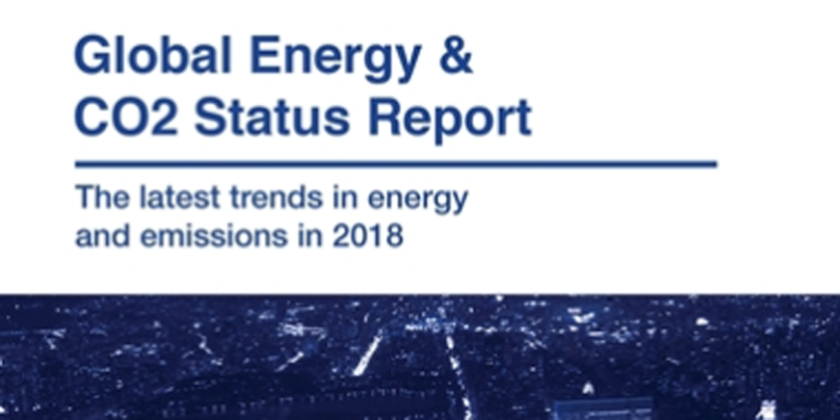 Portada informe “Global Energy & CO2 Status Report. The latest trends in energy and emissions in 2018”