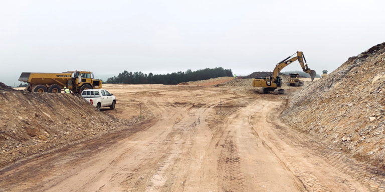 Zona de obras del parque eólico de Paradela.